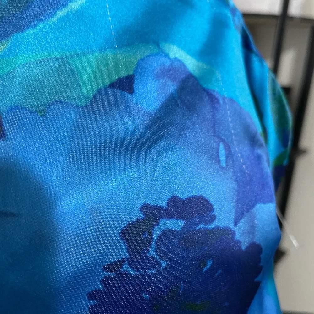 Floral One Shoulder Ruffle Cocktail Dress - Picture 12 of 13